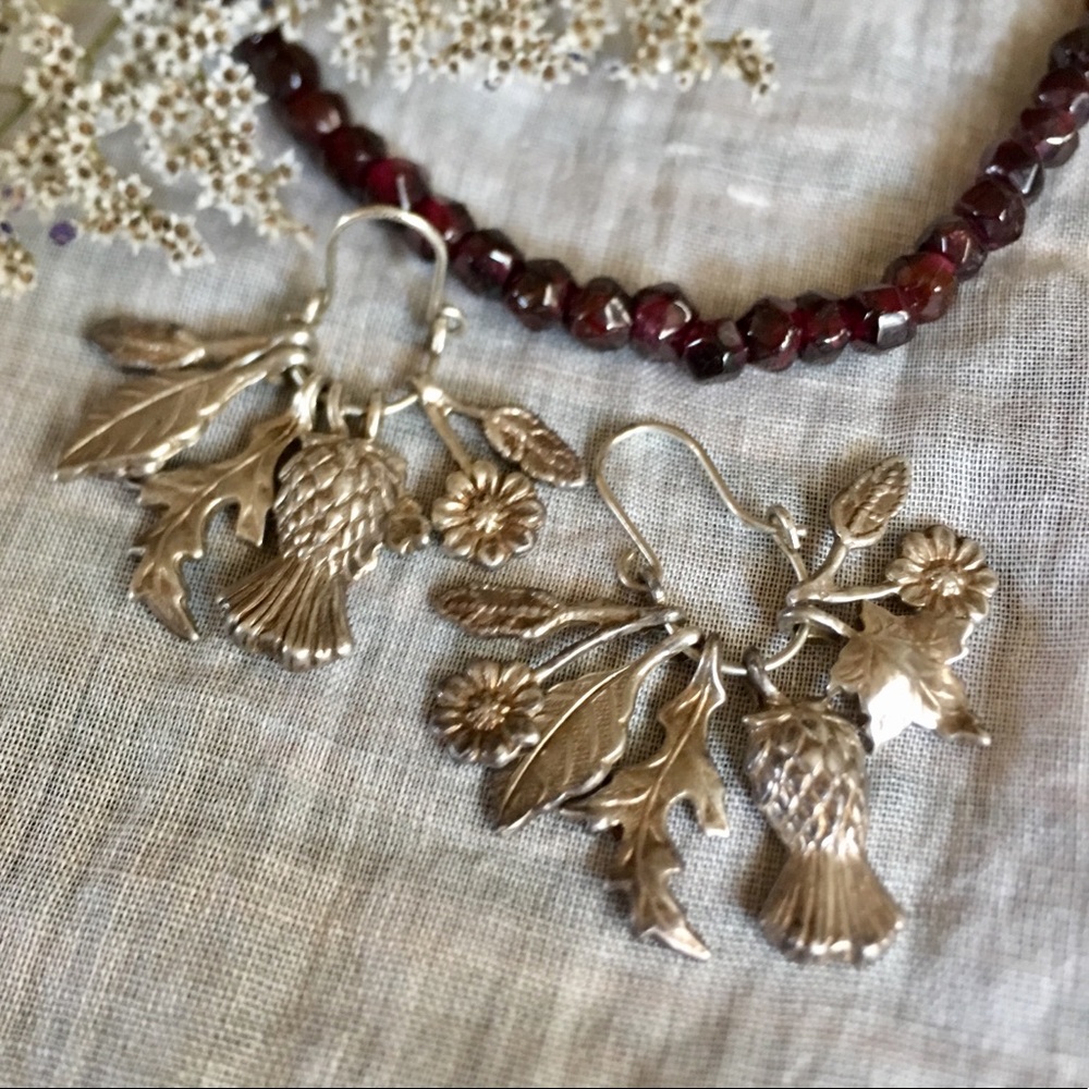 silver Charm earrings